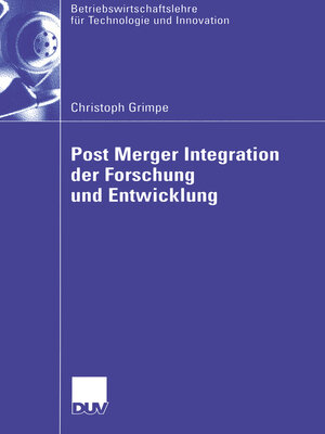 cover image of Post Merger Integration der Forschung und Entwicklung
